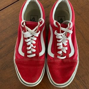 Red Old Skool Vans women’s size 9